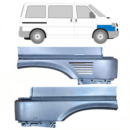 Opravný plech předního blatníku na VW Transporter T4 1996-2003 / Levá+Pravá / Sada 10525