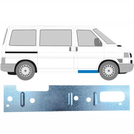 Opravný plech vnitřní části prahu předních dveří na Volkswagen Transporter T4 1990-2003 / Levá = Pravá (symetrická) 17274