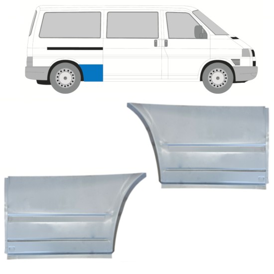 Lem zadního blatníku na Volkswagen Transporter T4 1990-2003 / Levá+Pravá / Sada 15077