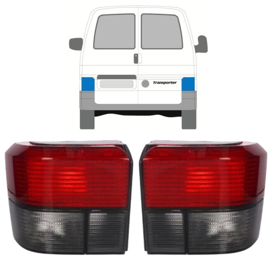 Zadní lampa na Volkswagen Transporter T4 1990-2003 / Levá+Pravá / Sada 9770