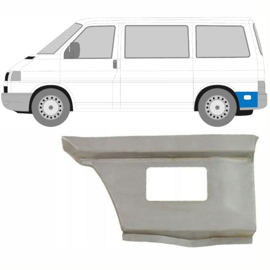 Opravný plech spodní části zadního blatníku za kolem na Volkswagen Transporter T4 1990-2003 / Levá 15997