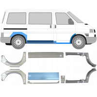 Opravný plech prahu + předního blatníku + zadního blatníku na VW Transporter T4 1990-  / SWB / MWB / Sada 5983