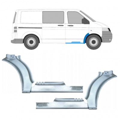 VOLKSWAGEN TRANSPORTER T5 2003-2015 OPRAVA PODBĚHŮ PŘEDNÍHO KOLA + PRAH / NASTAVIT / PRÁVA + LEVÝ