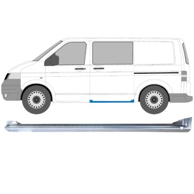 Kompletní práh posuvných dveří na Volkswagen Transporter T5 2003-2015 / Levá 16976
