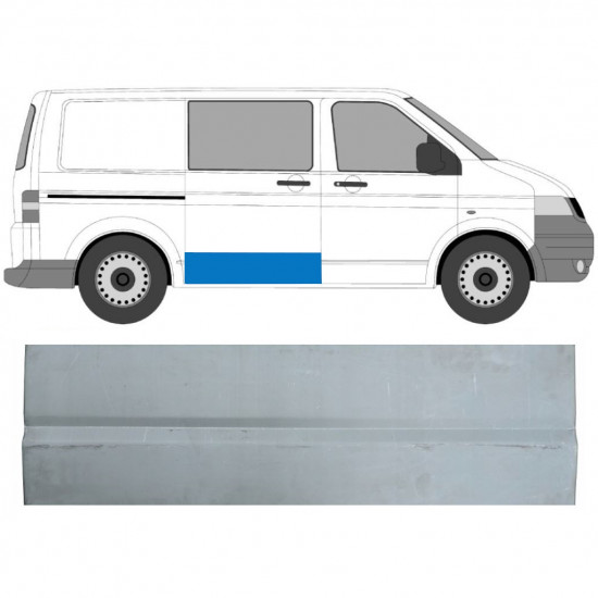 Opravný plech posuvných dveří vnější na VW Transporter T5 2003-2015 / Pravá 7144