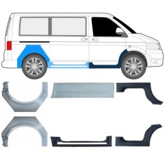 Opravný plech prahu + zadního blatníku na Volkswagen Transporter T5 2003-2015 / Sada 11534