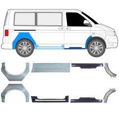 Opravný plech prahu + zadního blatníku na Volkswagen Transporter T5 2003-2015 / Sada 11533