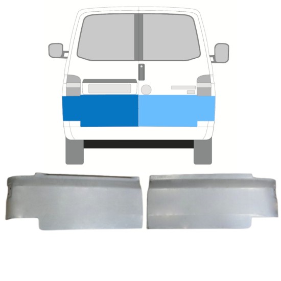 Opravný plech zadních dveří na Volkswagen Transporter T5 2003-2015 / Levá+Pravá / Sada 15094
