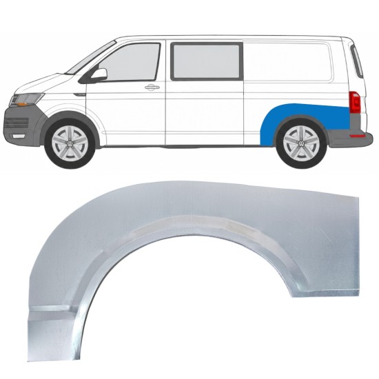 Lem zadního blatníku na Volkswagen Transporter T6 2015-2024 / Levá 17144