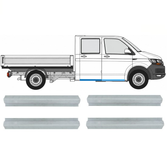 Oprava předního + zadního prahu na Volkswagen Transporter T6 2015-2024 / Levá+Pravá 17132