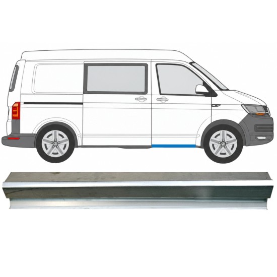 Opravný plech prahu předních dveří na Volkswagen Transporter T6 2015-2024 / Levá = Pravá (symetrická) 17129