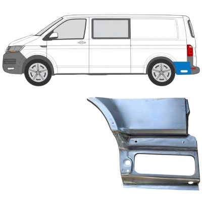 Opravný plech spodní části zadního blatníku za kolem na Volkswagen Transporter T6 2015-2024 / Levá 17201