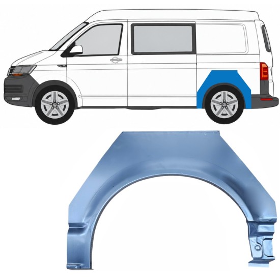 Lem zadního blatníku na Volkswagen Transporter T6 2015-2024 / Levá 17115