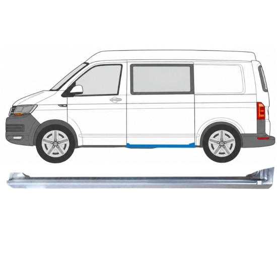 Kompletní práh posuvných dveří na Volkswagen Transporter T6 2015-2024 / Levá 17180