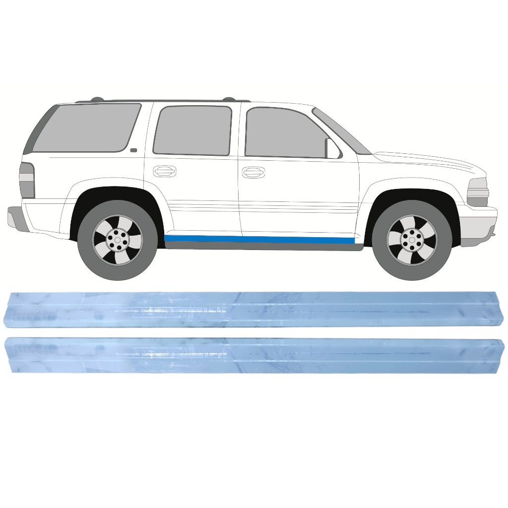 Opravný Plech Prahu Na Chevrolet Tahoe 1999-2006 / Levá = Pravá (Symetrická) / Sada 9744
