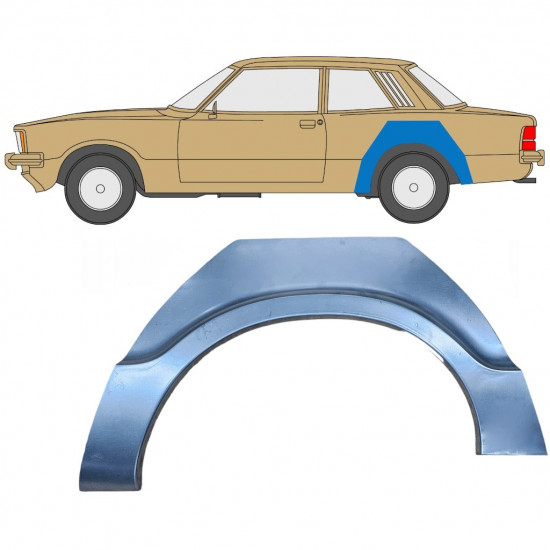 Lem zadního blatníku na Ford Taunus 1976-1982 / Levá 11059