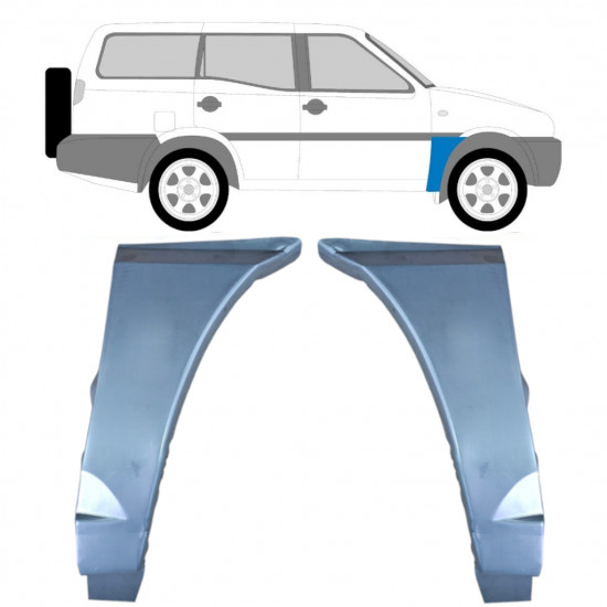 Opravný plech předního blatníku na Nissan Terrano 1993-1999 / Levá+Pravá / Sada 10471