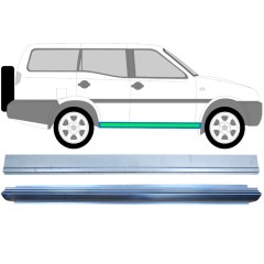 Opravný plech prahu vnitřní + vnější na Nissan Terrano II 1993-2005 / Levá = Pravá (symetrická) / Sada 11963