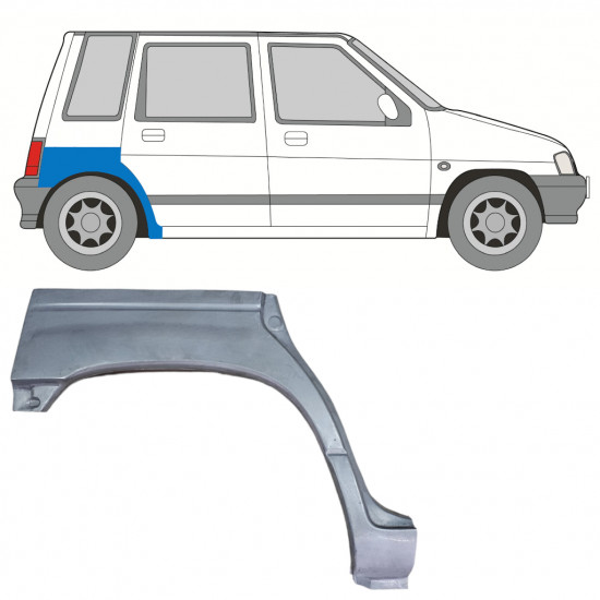 DAEWOO TICO 1991-2000 OPRAVA ZADNÍHO BLATNÍKU / PRÁVA