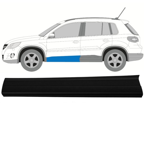 Boční lišta dveří na Volkswagen Tiguan 2007-2016 / Levá 17062