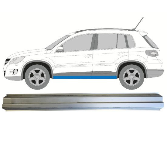 Opravný plech prahu na Volkswagen Tiguan 2007-2016 / Levá 14773 Opravný plech prahu na Volkswagen Tiguan 2007-2016 / Levá 14773