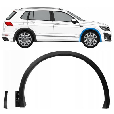 Boční lišta předního blatníku na Volkswagen Tiguan 2016-2020 R-Line / Pravá / Sada 14848