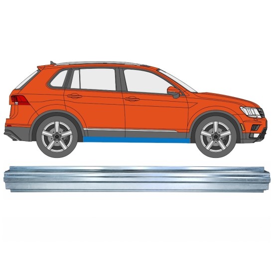 Opravný plech prahu na Volkswagen Tiguan 2016-2024 / Pravá 17217
