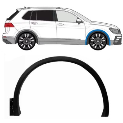 Boční lišta předního blatníku na Volkswagen Tiguan 2016-2024 R-Line / Pravá 14861