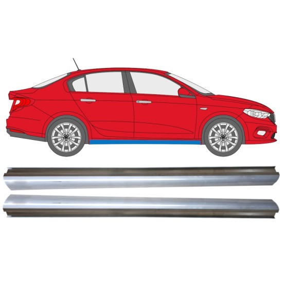 Opravný plech spodní části prahu na Fiat Tipo 2016- / Levá+Pravá / Sada 14974 Opravný plech spodní části prahu na Fiat Tipo 2016- / Levá+Pravá / Sada 14974