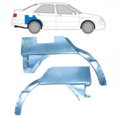 Lem zadního blatníku na Seat Toledo I 1991-1999 / Levá+Pravá / Sada 10804