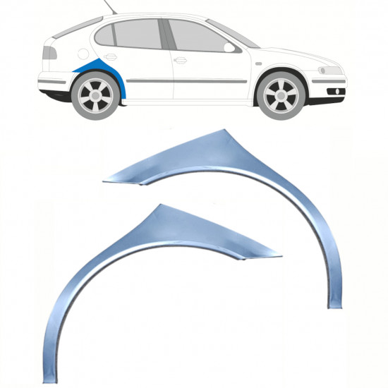 Lem zadního blatníku na Seat Toledo Leon 1999-2006 / Levá+Pravá / Sada 10454