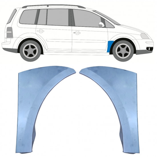 Opravný plech předního blatníku na VW Touran 2003-2015 / Levá+Pravá / Sada 9737