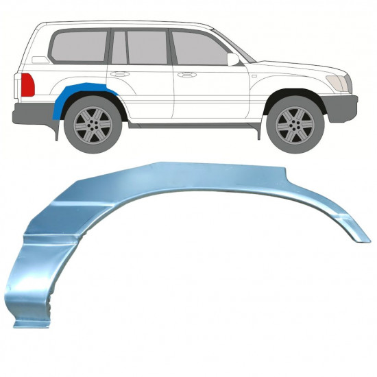 TOYOTA LAND CRUISER 1998-2007 OPRAVA PODBĚHU ZADNÍHO KOLA / PRÁVA