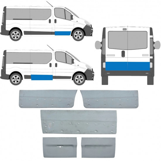 RENAULT TRAFIC VIVARO PRIMASTAR 2001-2014 OPRAVNÝ PANEL DVEŘE  / NASTAVIT