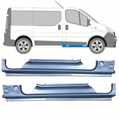 Opravný plech prahu na Renault Trafic Opel Vivaro 2001-2014 / Levá+Pravá / Sada 10307