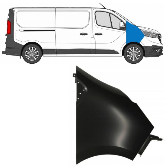 Přední blatník na Renault Trafic 2014- 2021-2026 / Pravá 17104