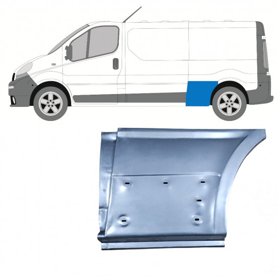 Lem zadního blatníku na Renault Trafic 2001-2014 / LWB / Levá 8222