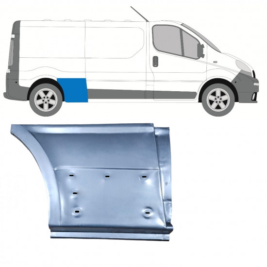 Lem zadního blatníku na Renault Trafic 2001-2014 / LWB / Pravá 8221