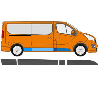 Boční lišta na Renault Trafic 2014- / LWB / Pravá / Sada 11254