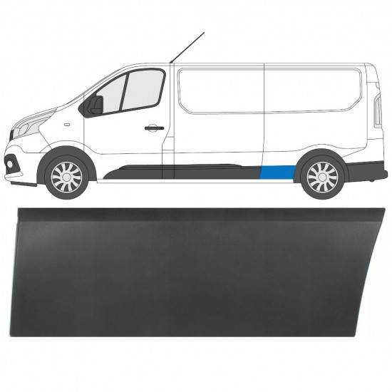 RENAULT TRAFIC 2014- ZADNÍ ZADNÍ BLATNÍK BOČNÍ LIŠTA / LEVÝ