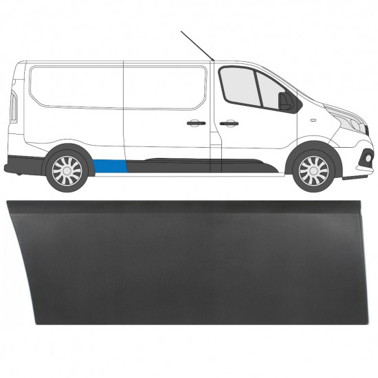 RENAULT TRAFIC 2014- ZADNÍ ZADNÍ BLATNÍK BOČNÍ LIŠTA / PRÁVA