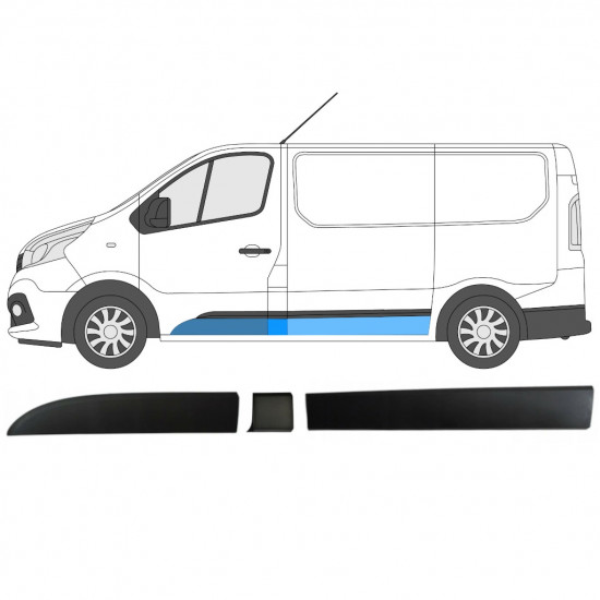 Sada lišt na Renault Trafic Opel Vivaro Talento 2014- / SWB / Levá /  8568