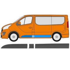 Boční lišta na Opel Vivaro 2014-2019 / Levá / Sada 13327