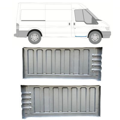 Nástupní práh dveří na Ford Transit 2000-2013 / Levá+Pravá / Sada 15056