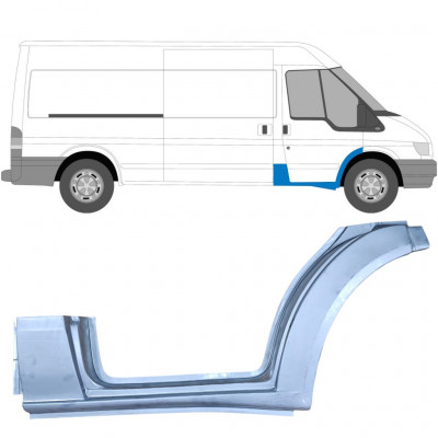 Opravný plech prahu + předního podběhu na Ford Transit 2000-2013 / Pravá 9076