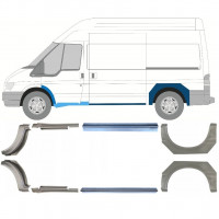 Opravný plech prahu + zadního blatníku na Ford Transit 2000-2013  / MWB / Sada 12675