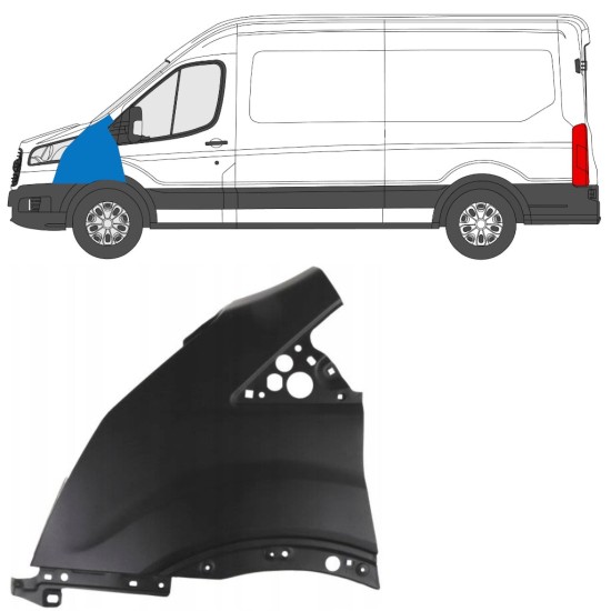 Přední blatník na Ford Transit 2014- 2014-2019 / Levá 17093