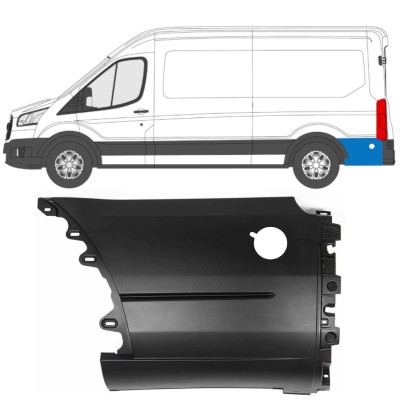 Boční lišta zadního blatníku za kolem na Ford Transit 2014- / Levá 14673