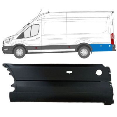 Boční lišta zadního blatníku za kolem na Ford Transit 2014- / Levá 14677