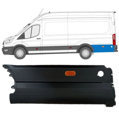 Boční lišta zadního blatníku za kolem na Ford Transit 2014- / Levá / Sada 14679
